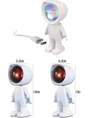 Astraltech Astronot Işık Projektörü Gökkuşağı Projeksiyon Gece Lambası Hediyelik