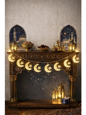 Pairla  1,5 Metre Ramazan Temalı LED Işıklı Süsleme Seti Ramazan Süsleri, Ramazan Hediyem Ramazan Süsü