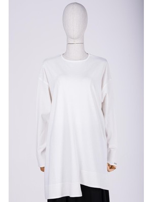 Invee Bekletmeli Tunik Ekru