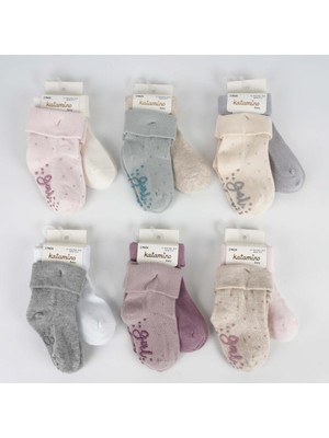 Üreticiniz  mettila 2'li Abs'li Kız Bebek Soket Çorap K44106 (Adet Fiyatıdır) 481348