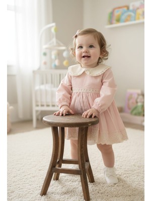 Lolons Laura Baby Kız Bebek Çocuk Fistolu Bebe Yaka Elbise