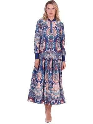 Invee Büzgülü Elbise Zümrüt