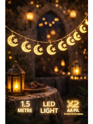 Okavango 1,5 Metre Ramazan Temalı Led Işıklı Süsleme Seti Ramazan Süsleri, Ramazan Hediyem Ramazan Süsü