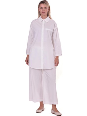 Invee Hilal Gömlek Beyaz