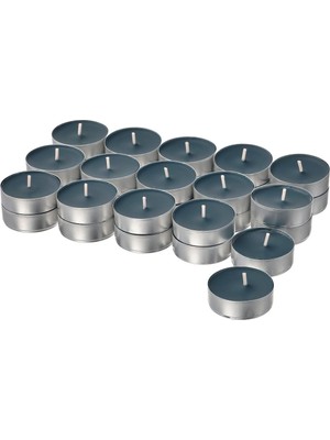 Hobiurun Kokulu tealight mum, siyah-turkuaz, 3.5 saat, Güve otu ve sardunya