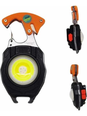 Astraltech 7 Modlu Mini LED Lamba Anahtarlık USB Şarjlı Kamp Için Taşınabilir