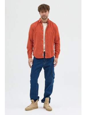 Cosplay Büyük Beden Parça Boya Likralı Kadife U.k. Gömlek