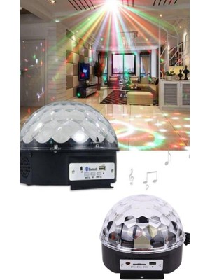 Astraltech Küre Disko Topu Müzik Çalar Renkli Lazer Işıklı Bluetooth Disko Parti Işığı Kumandalı