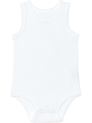 Organickid Basic Bebek Beyaz Kaşkorse Atlet Body