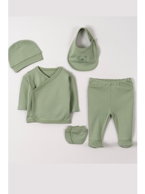 Liaboo Organik Pamuk 5 Parça Hastane Çıkışı Yeşil