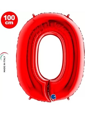 Folyo Rakam 0 Kırmızı 40 Inc 102 cm Grabo