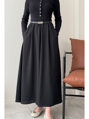 Molly Nelly Kadın Bol Paça Etekli Pantolon