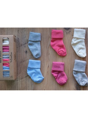 Concon Bebe Pamuklu 0-6 Ay Yenidoğan 6'lı Bebek Çorabı Soft Mix Paket