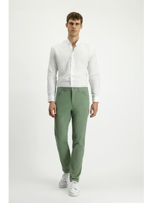 Kiğılı Slim Fit Dar Kesim Likralı Kanvas / Chino Pantolon