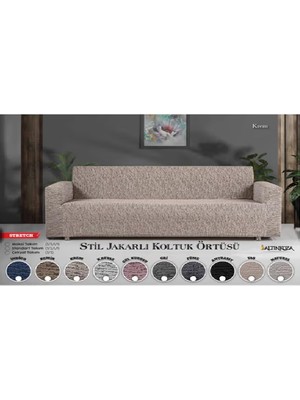 Altınkoza Maksi Stil Strech Koltuk Örtüsü (3+3+1+1) - Likralı - Lastikli - Oturma Grubu