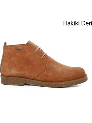 GÖNDERİ Kadın Taba Süet Oxford Kalıp Kauçuk Taban Hakiki Deri Bot