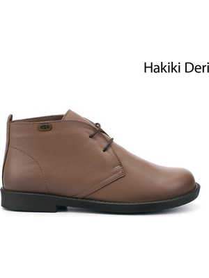 GÖNDERİ Kadın Vizon Antik  Kauçuk Taban Hakiki Deri Bot