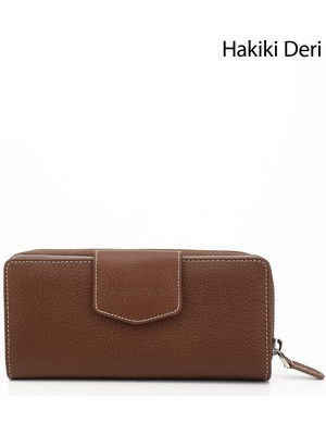 Gönderi® Kadın Tabaya Vizon Hakiki Deri Kadın Cüzdan 06909