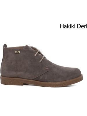 GÖNDERİ Kadın Vizon Süet  Oxford Kalıp Kauçuk Taban Hakiki Deri Bot