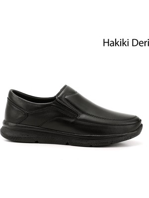 Gönderi(r) Erkek Siyah Hakiki Deri Comfort Ayakkabı