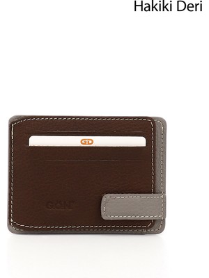 GÖNDERİ Kadın Taba  Gön Hakiki Deri Unisex Kartlık 06521