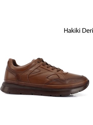 Gönderi(r) Erkek Taba Antik  Bağcıklı Hakiki Deri Comfort Sneaker