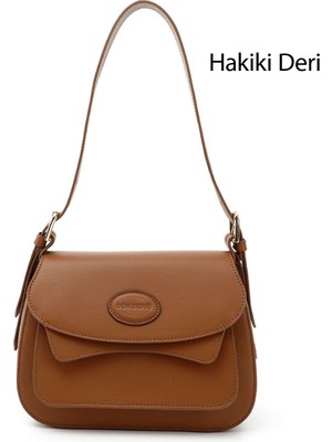 Gönderi(r) Kadın Taba Antik  Hakiki Deri El ve Omuz Çantası