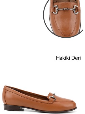 Gönderi(r) Kadın Taba Antik Hakiki Deri Tokalı Babet