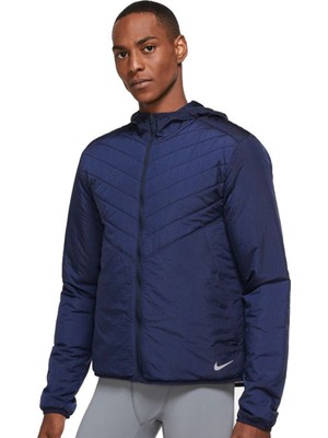 Nike Aero Layer Terma Fit Full Zip Running Jacket Erkek Kapüşonlu Hafif Spor Koşu Ceketi Lacivert