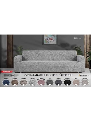 Altınkoza Maksi Stil Strech Koltuk Örtüsü (3+3+1+1) - Likralı - Lastikli - Oturma Grubu