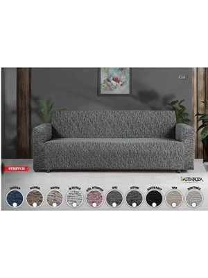 Altınkoza Maksi Stil Strech Koltuk Örtüsü (3+3+1+1) - Likralı - Lastikli - Oturma Grubu