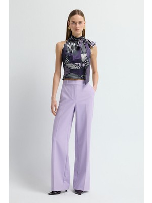 Adl Geniş Paça Pantolon Lila 15344735002