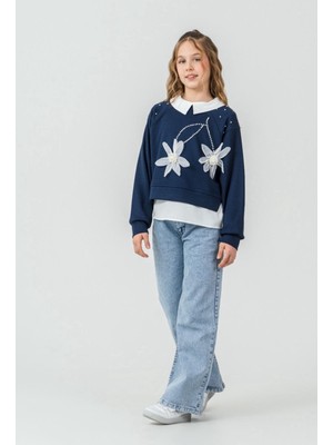 Incili Çiçekli Kız Çocuk Takım