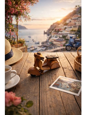 Seymen Bıçakçılık Kücük Boy Ahşap Motor Oyuncak | El Yapımı Doğal Ahşap Araç | Eğitici ve Dekoratif Çocuk Oyuncağı