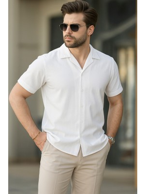 Etiler Collection Iki Iplik Kumaş  Gömlek - Beyaz