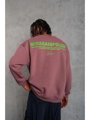 Etiler Collection Erkek Baskılı Sweat - Gül Kurusu