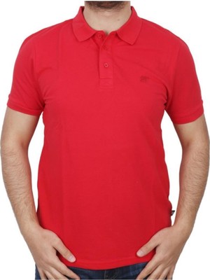 Bad Bear Stark KS Crimson Red Kırmızı Polo Yaka King Size Erkek T-Shirt