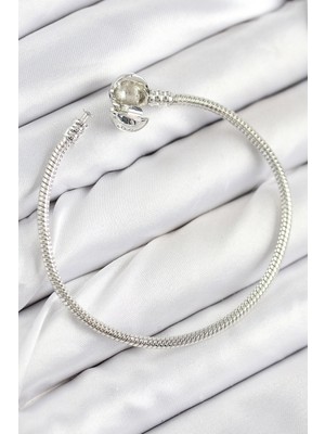 Vice Avm Pirinç Charm Topcuk Model Gümüş Renk Kadın Bileklik - TJ-BB7801 TG-V 10681