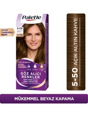 Palette Göz Alıcı Renkler Saç Boyası 5-50 Açık Altın Kahve 50ML