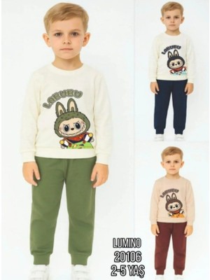 Lumino Labubu Baskılı Erkek Çocuk Alt Üst Takım