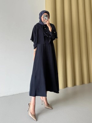 Molly Nelly Kadın Pelerin Detaylı Gömlek Etek Takım