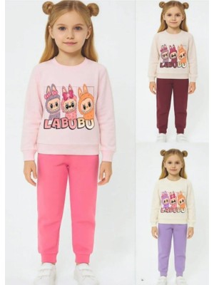 Lumino Labubu Baskılı Kız Çocuk Alt Üst Takım