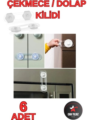 Can Yıldız Plastik Bebek ve Çocuk Güvenlik Dolap Çekmece Kilidi