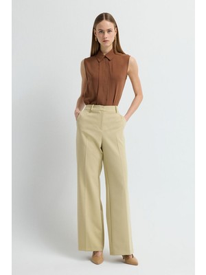 adL Geniş Paça Pantolon Olive 15344735002