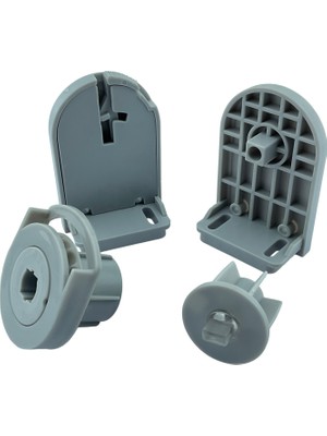 MorPerde 32 lik Stor Perde Zincir Mekanizma ve Mandallı Ayak Gri Plastik Takımı