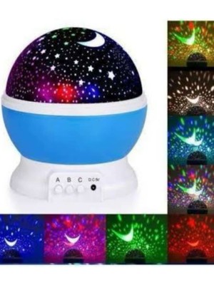 Astraltech Yıldız Görünümlü Gece Lambası Renkli Masa Lambası Gökyüzü Projeksiyon