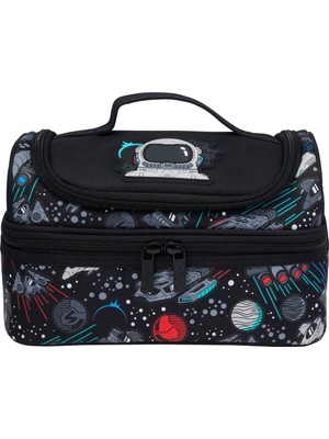 Smiggle Eclipse Çift Katlı Beslenme Çantası – Siyah,ısı Yalıtımlı, Iki Bölmeli, Okul Için Dayanıklı