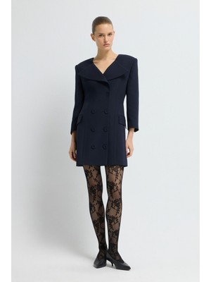 Adl Ceket Elbise Lacivert 12445937000