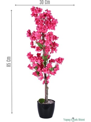 Yapay Çiçek Sitesi Yapay Sakura Bahar Dalı Ağacı 85 cm Koyu Pembe