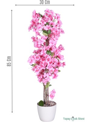 Yapay Çiçek Sitesi Yapay Sakura Bahar Dalı Ağacı 85 cm Pembe